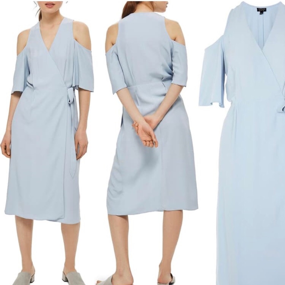 Topshop Wrap Midi Dress